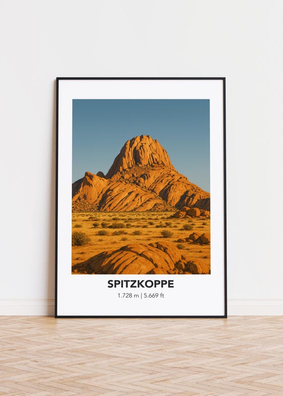 Spitzkoppe Poster Namibia Mountain Art Print