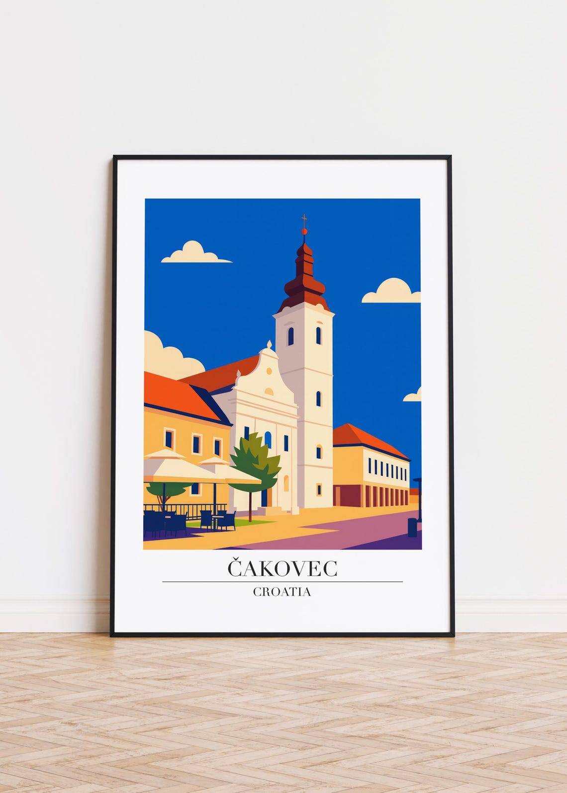 Akovec Croatia Poster City Skyline Art Print