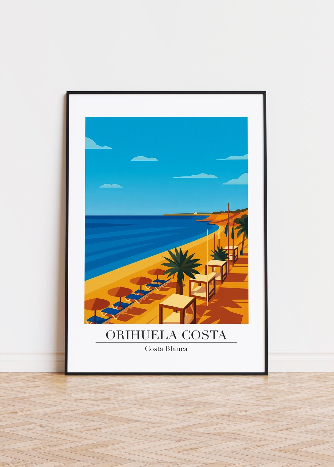 Orihuela Costa Illustration, Spain Travel Poster