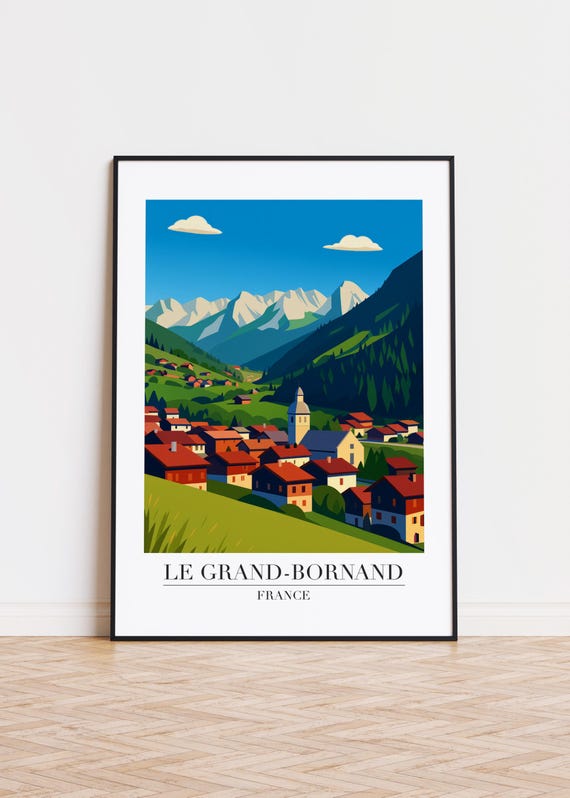 Le Grandbornand France Poster Skyline Art Print