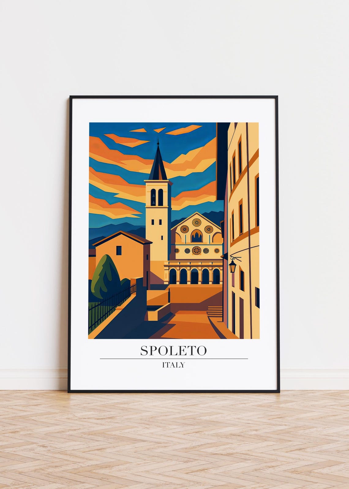 Spoleto Italy Poster Modern City Art Print