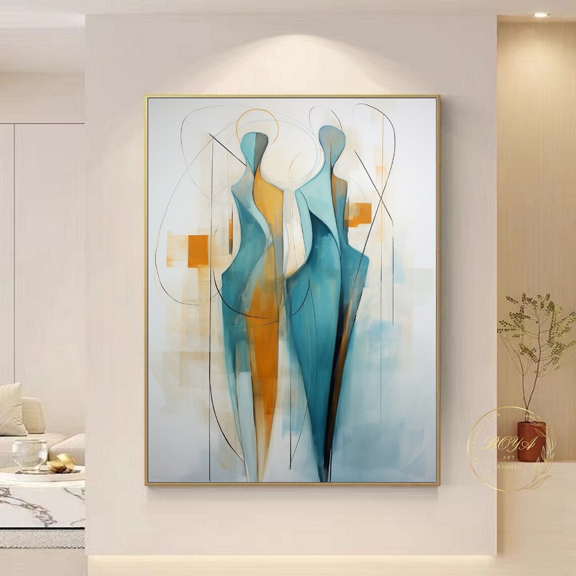Picasso-Inspired Abstract Figure Art Print