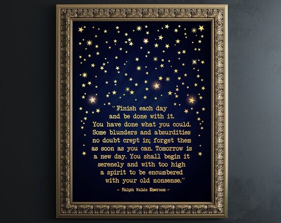 Ralph Waldo Emerson Quote Gold Inspirational Art Print