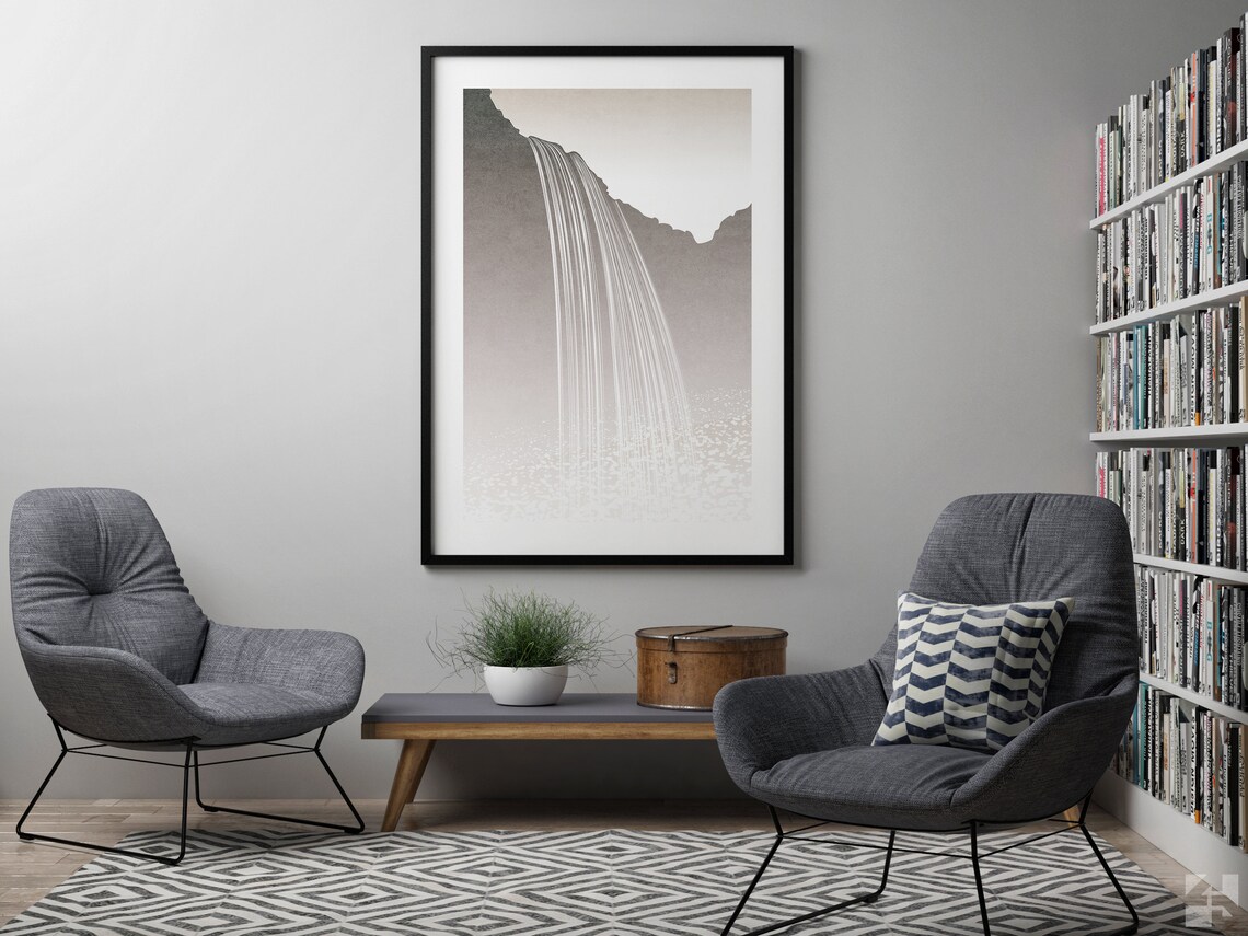 Seljalandsfoss Minimalist Travel Poster, Iceland - Image 2