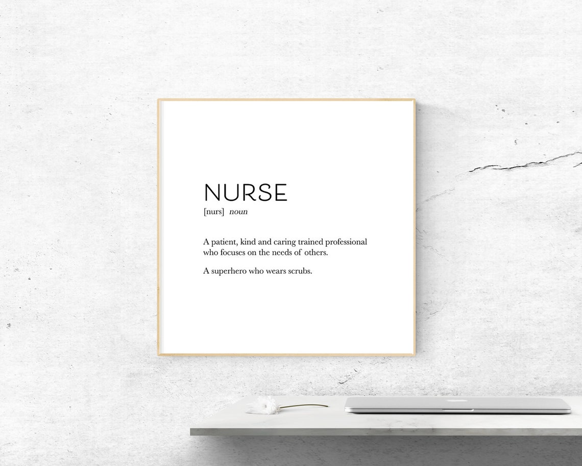 Nurse Definition Superhero In Scrubs Nurse Appreciation Wall Art - Image 2