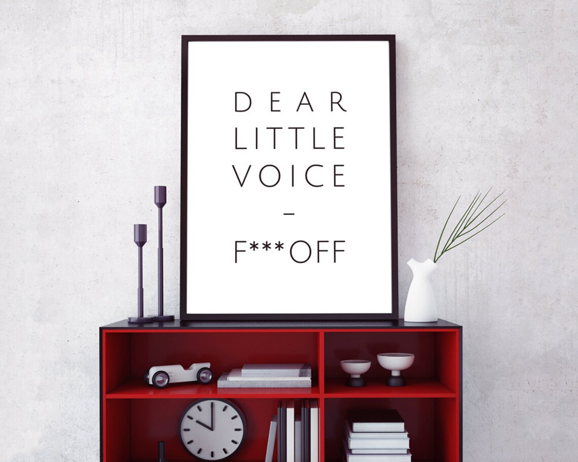 Fuck Off Scandinavian Motivational Poster, Minimalist - Image 2
