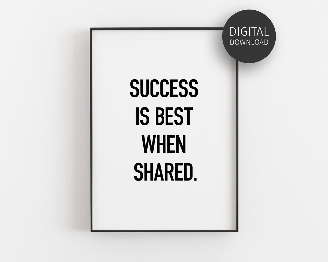 Teamwork Quote Office Decor, Team Motivation Print