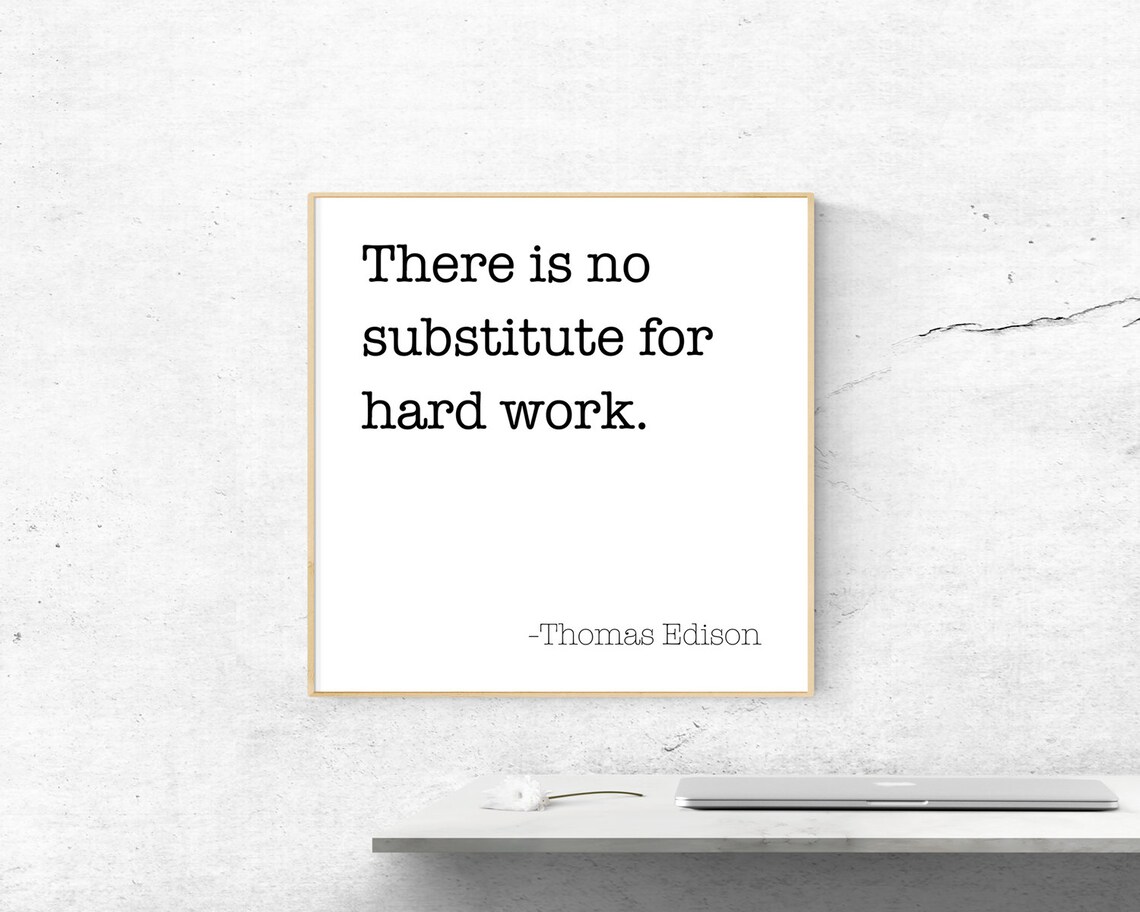 Thomas Edison Minimalist Education Quote Art Print - Image 2