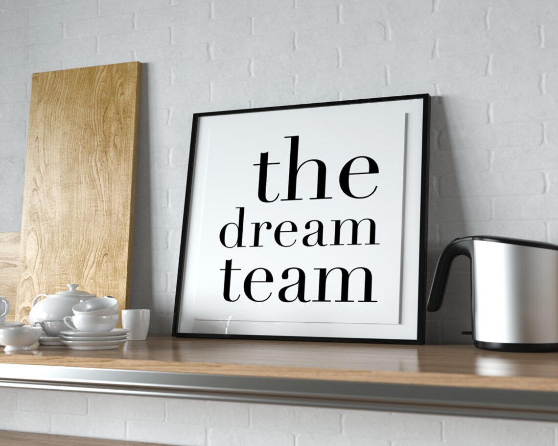 Dream Team Family Quote, Minimalist Art Print - Image 3