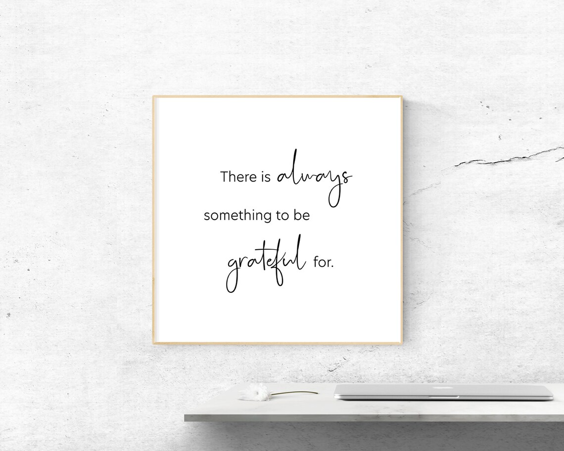 Gratitude Print Be Grateful Inspirational Quote Art Print - Image 3