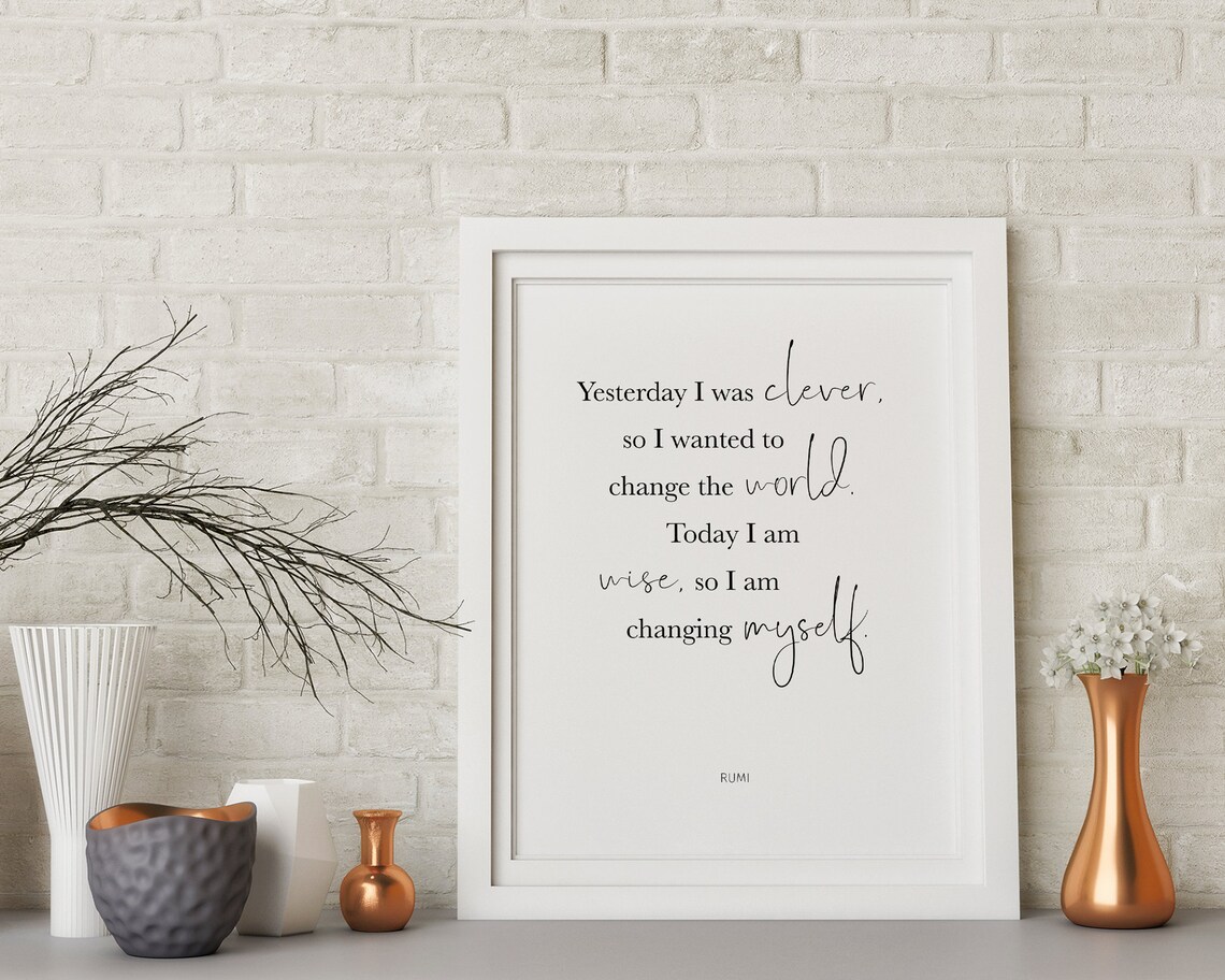 Rumi Quote Art Print, Minimalist Philosopher Quote - Image 2