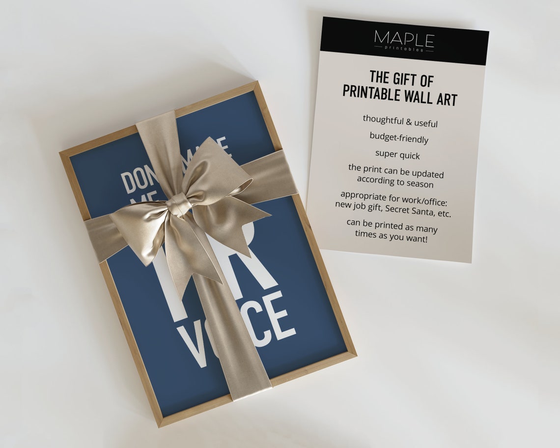 Do Not Make Me Use My HR Voice Funny Navy Blue Office Quote Poster - Image 2