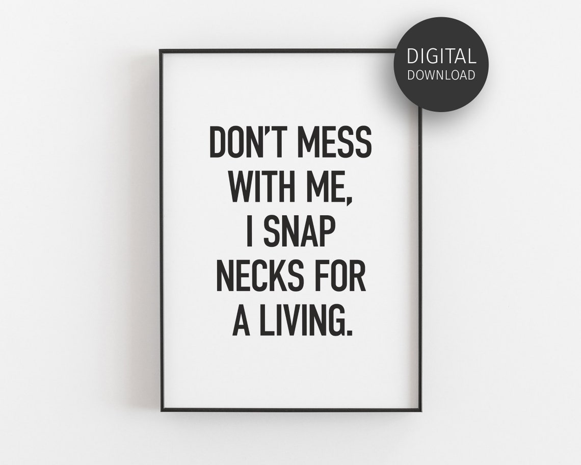 Funny Chiropractor Snap Necks Humor Chiro Office Gift Poster