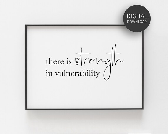 Vulnerability Quote Poster, Bedroom Decor Art Print