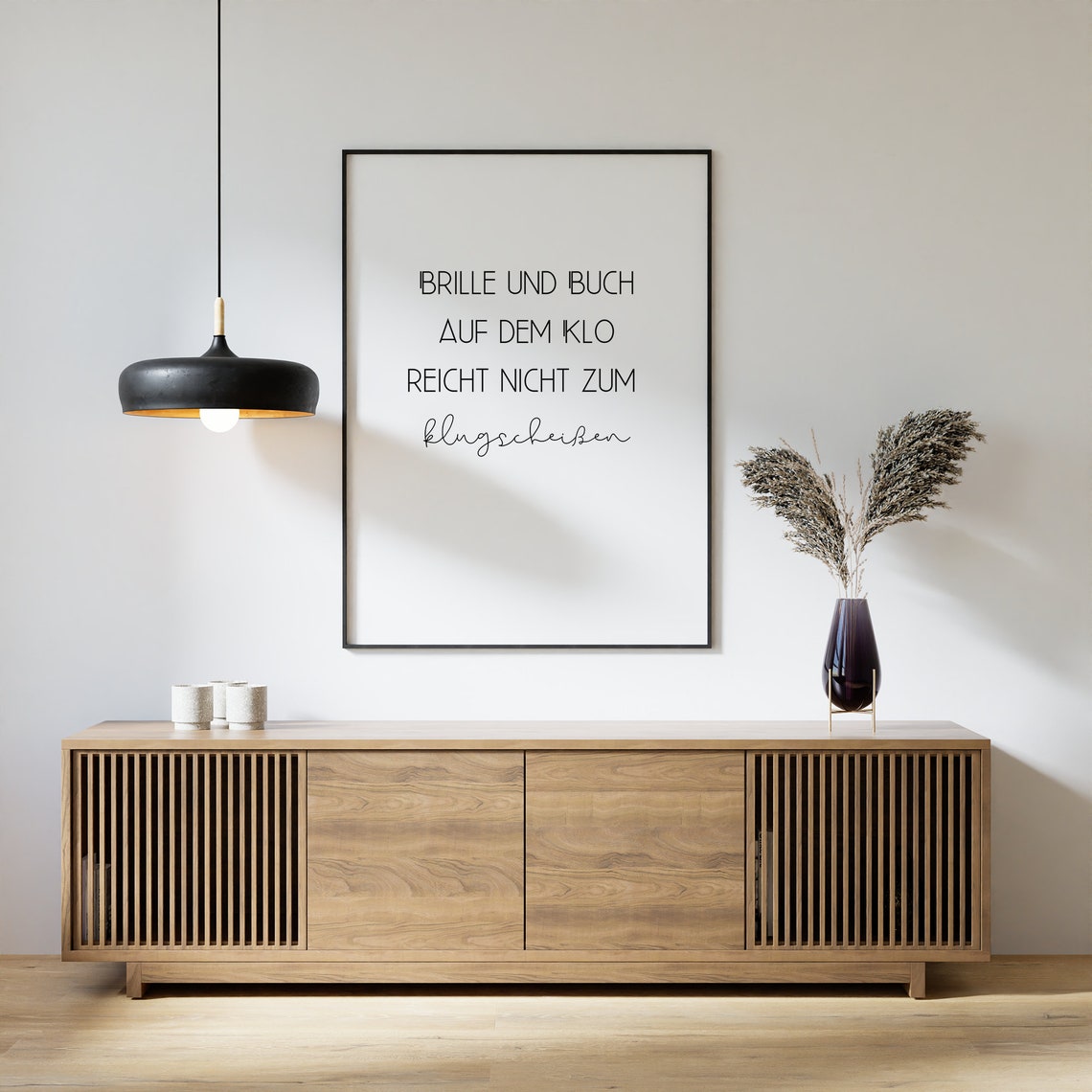 Brille Und Buch Auf Dem Klo Funny German Bathroom Sign Poster - Image 3
