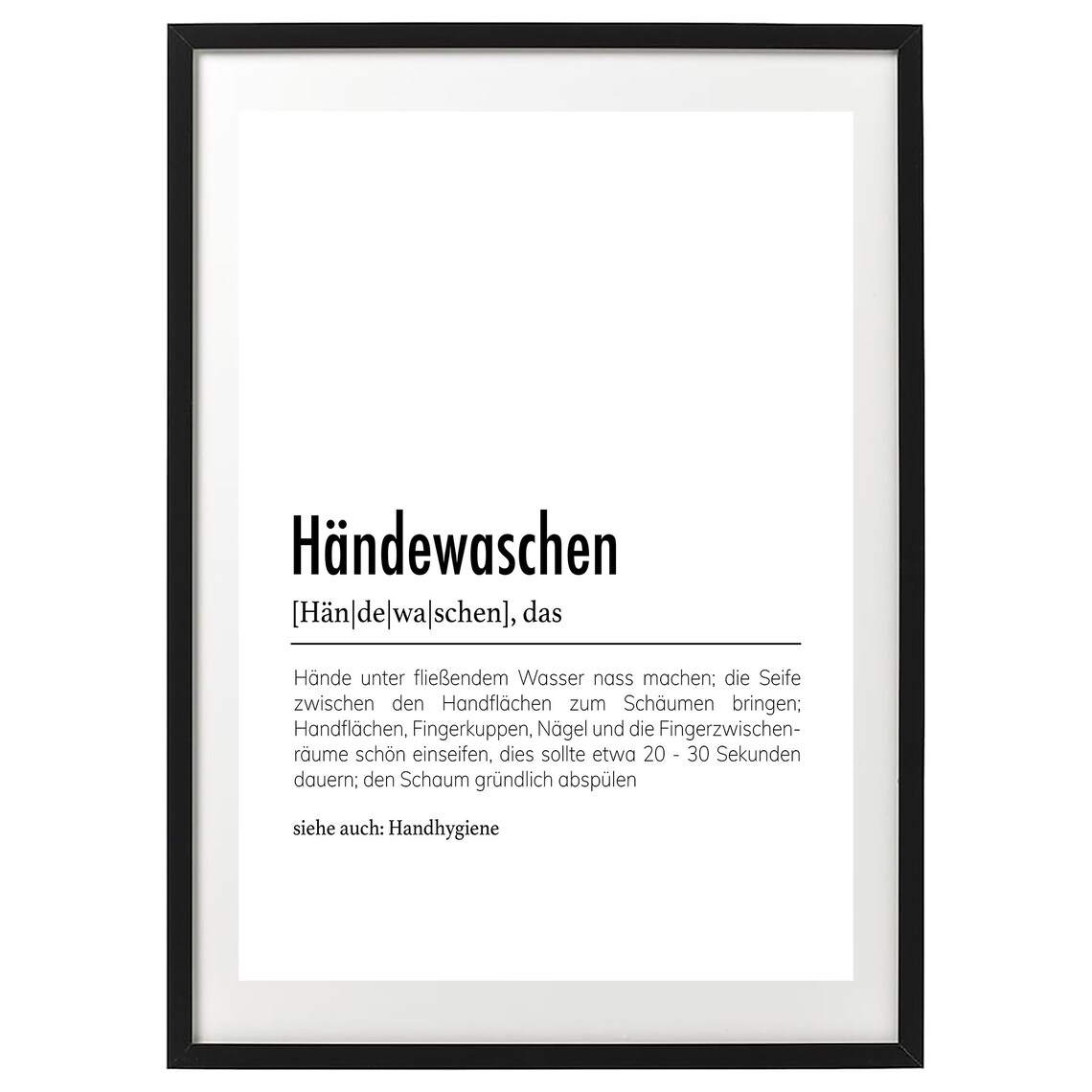 Handwashing Definition Poster, Bathroom Sign - Image 4