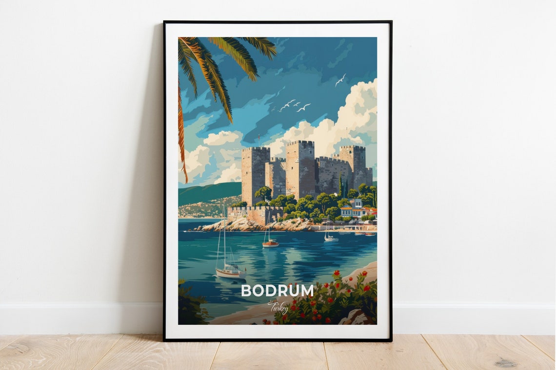 Bodrum Turkey Bodrum Castle Medieval Fortress Sea Harbor Poster
