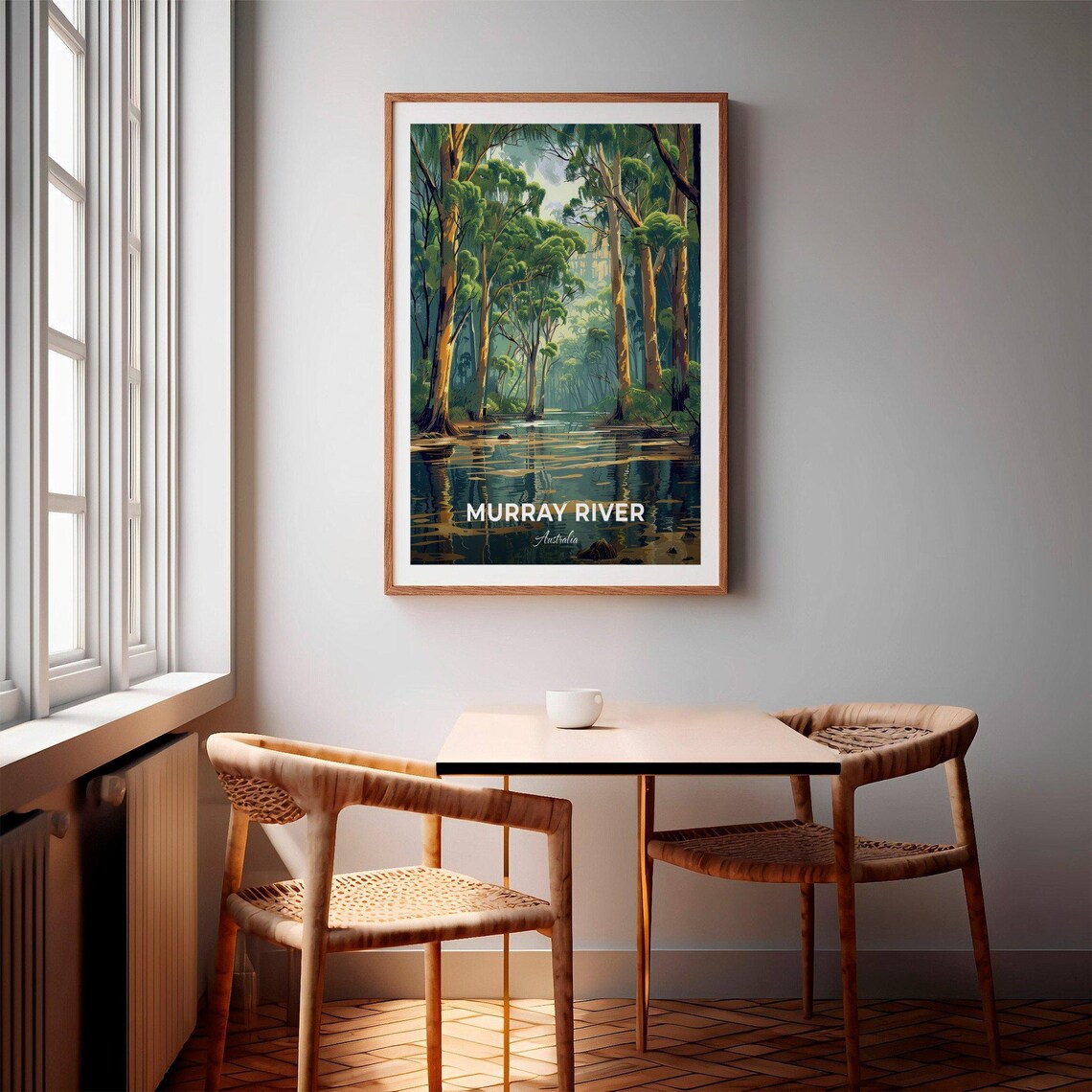 Murray River Australia Golden Gum Trees Riverbank Travel Poster - Image 2