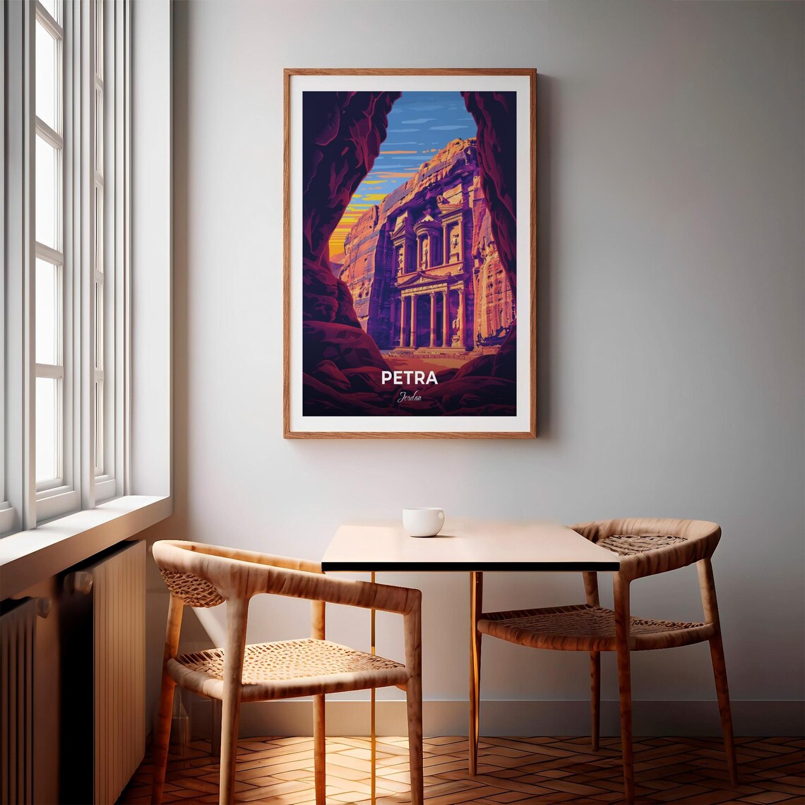 Petra Jordan Al Khazneh Treasury Siq Canyon Sunset Travel Poster - Image 3
