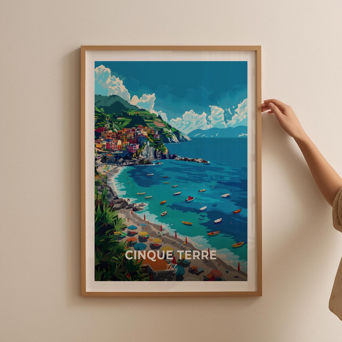 Cinque Terre Italy Colorful Cliffside Village Coast Travel Poster - Image 2