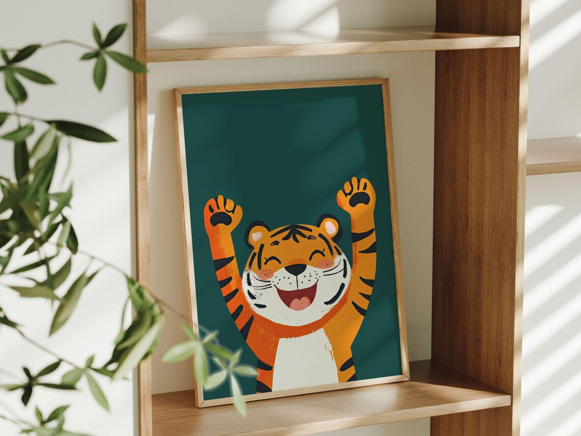 Jungle Nursery Tiger Safari Nursery Decor Art Print - Image 2