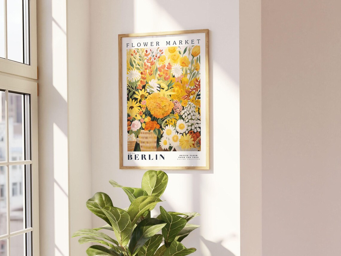 Flower Market Berlin, Germany Travel Poster - Image 2
