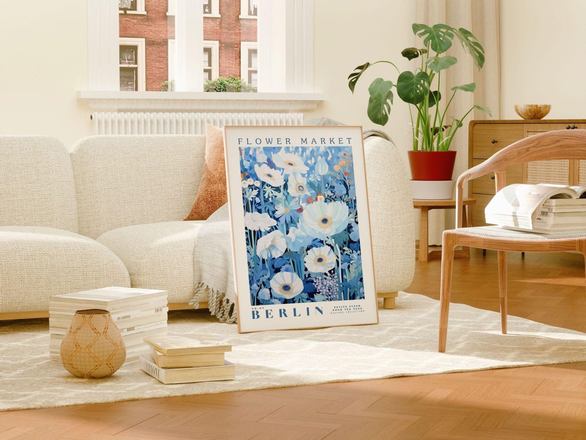 Berlin Flower Market, Floral Abstract Wall Art Print - Image 2