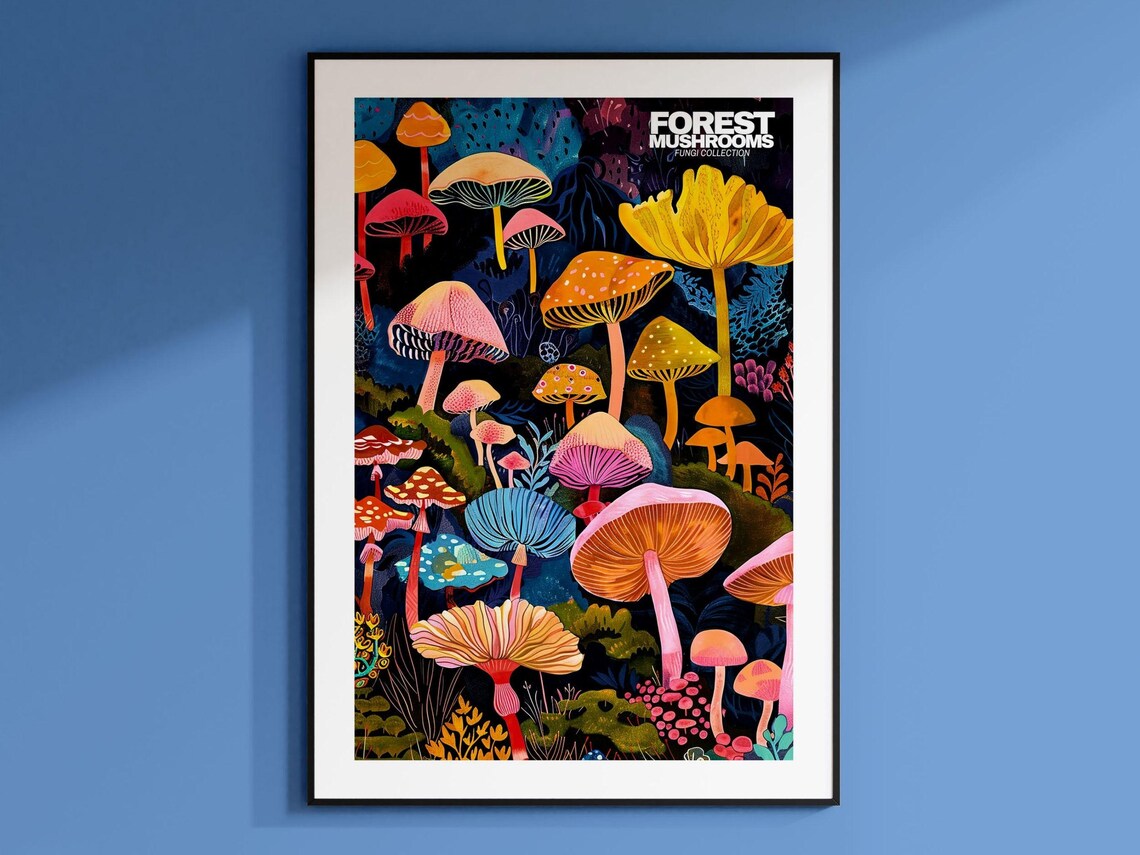 Vintage Mushroom Illustrations, Botanical Poster - Image 2