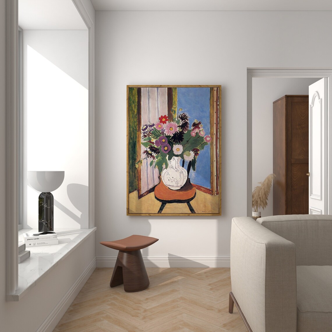Matisse-Inspired Daisies Vintage Flower Art Print