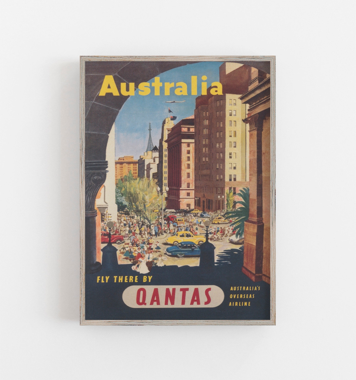 Sydney Australia Vintage Travel Poster, Retro Print