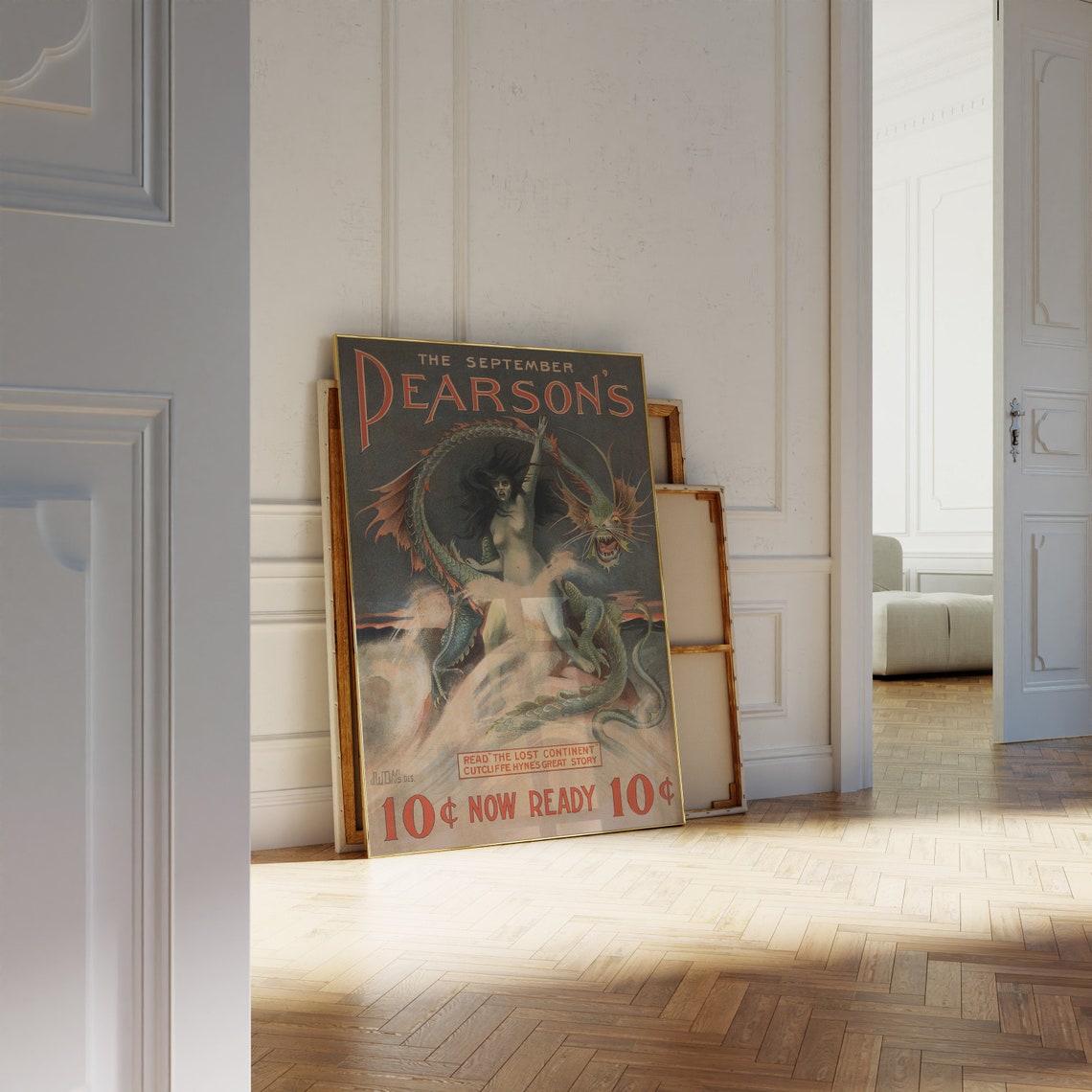 September Pearsons Lost Continent Dragon Vintage Magazine Poster - Image 2
