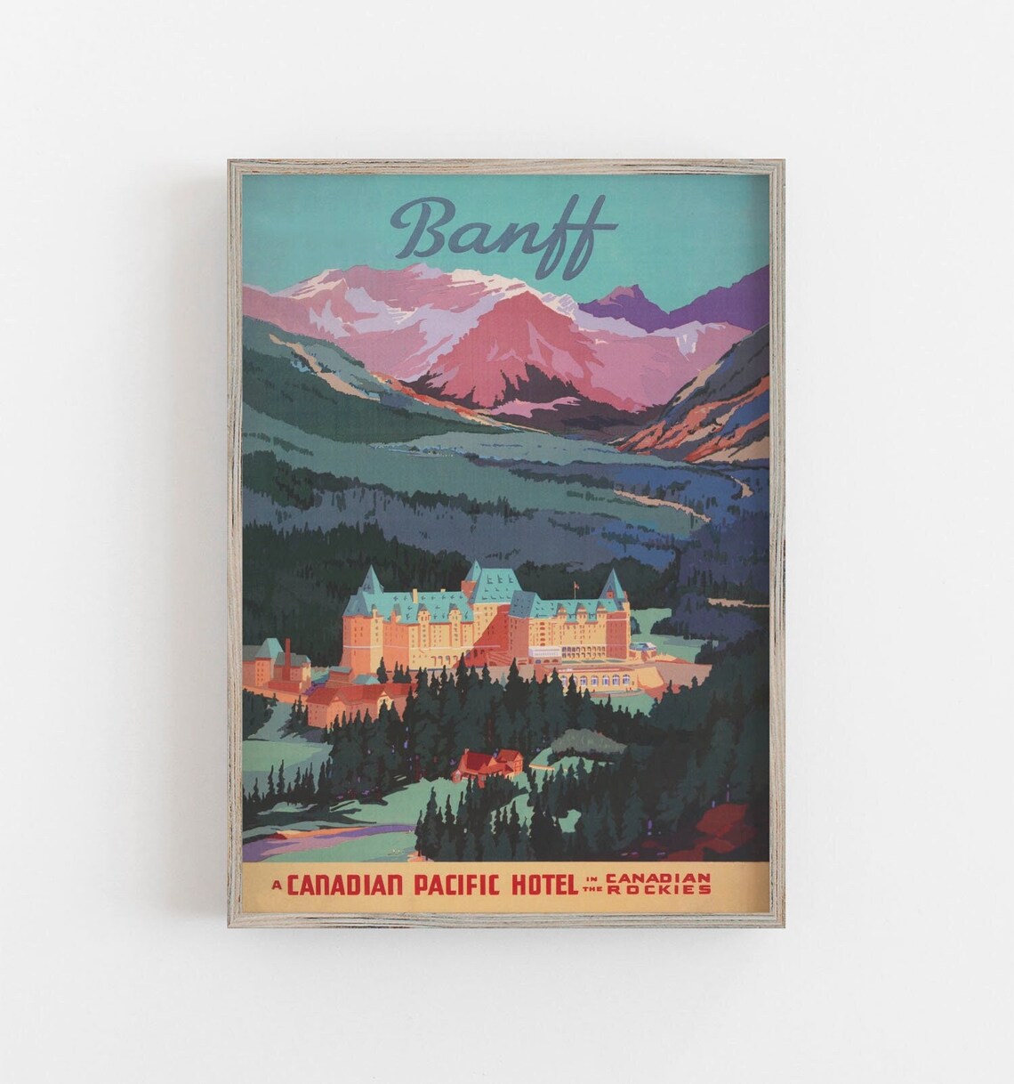 Banff Springs Hotel, Canadian Rockies Travel Poster