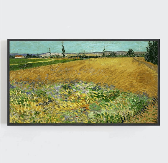 Van Gogh Golden Wheat Field Farm Landscape Reproduction Poster