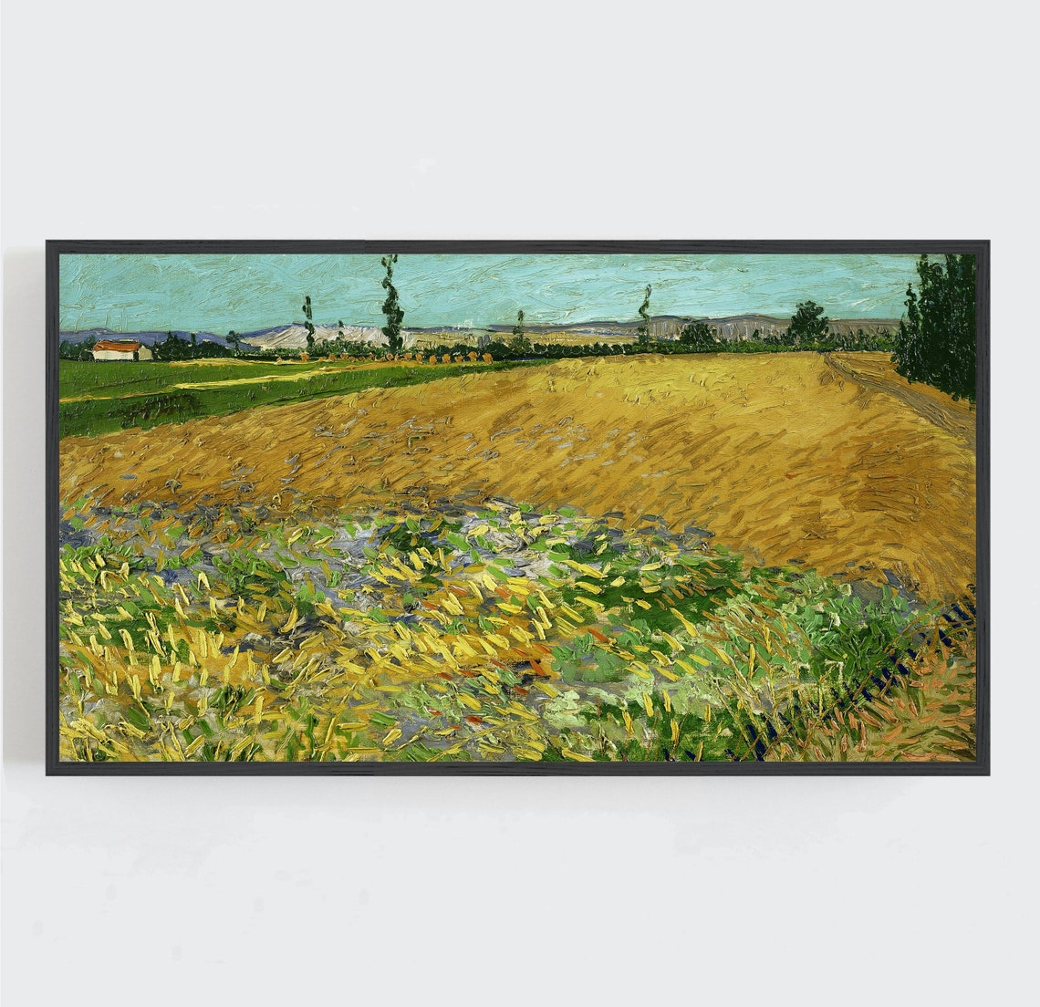 Van Gogh Golden Wheat Field Farm Landscape Reproduction Poster