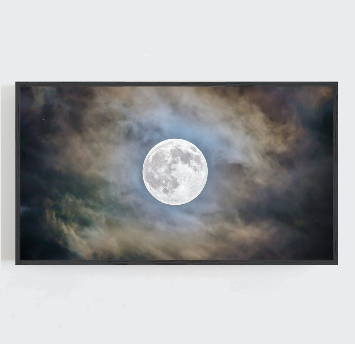 Moon Art Print, Celestial Halloween Wall Decor