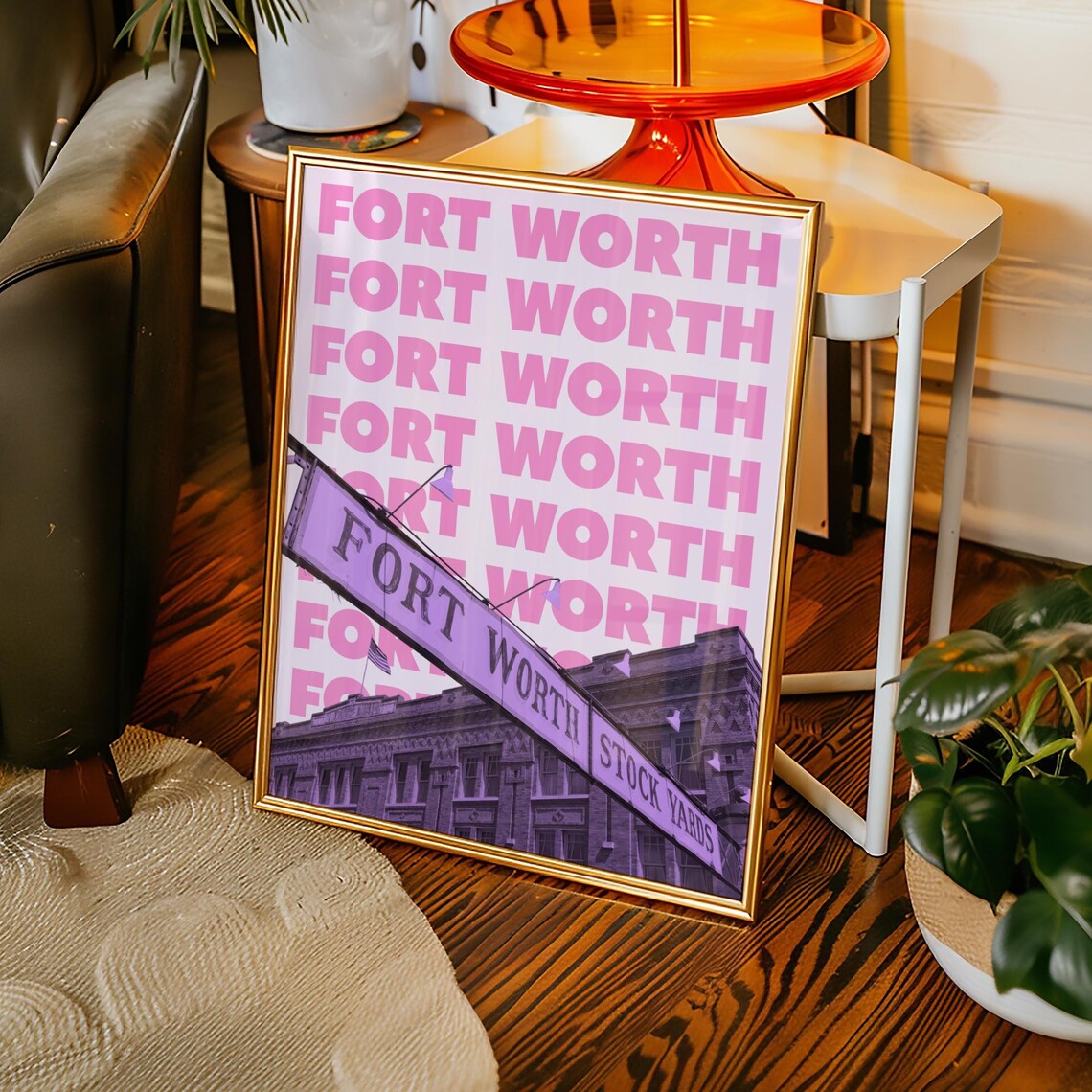 Fort Worth Texas Stock Yards Travel Poster