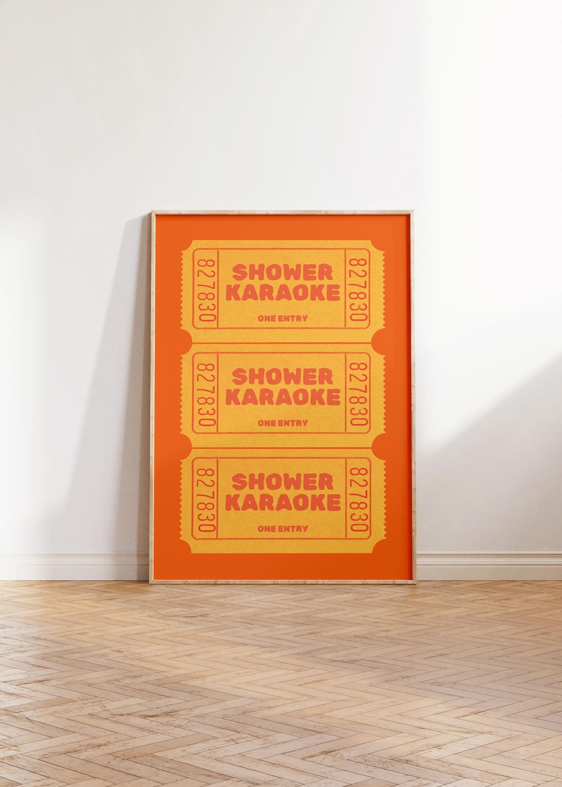 Shower Karaoke Singing Funny Bathroom Art Print