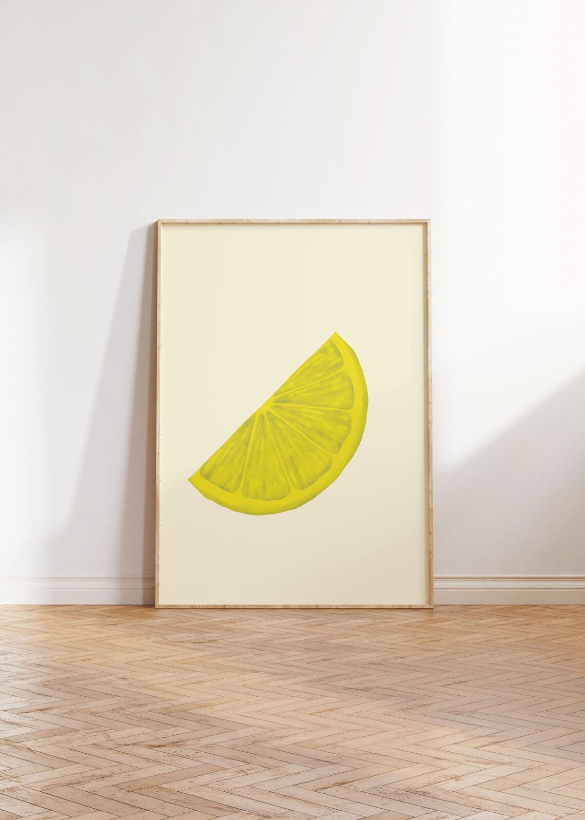 Vibrant Colourful Abstract Retro Lemon Kitchen Nursery Kids Yellow Wall Decor Prints Trendy Art Print