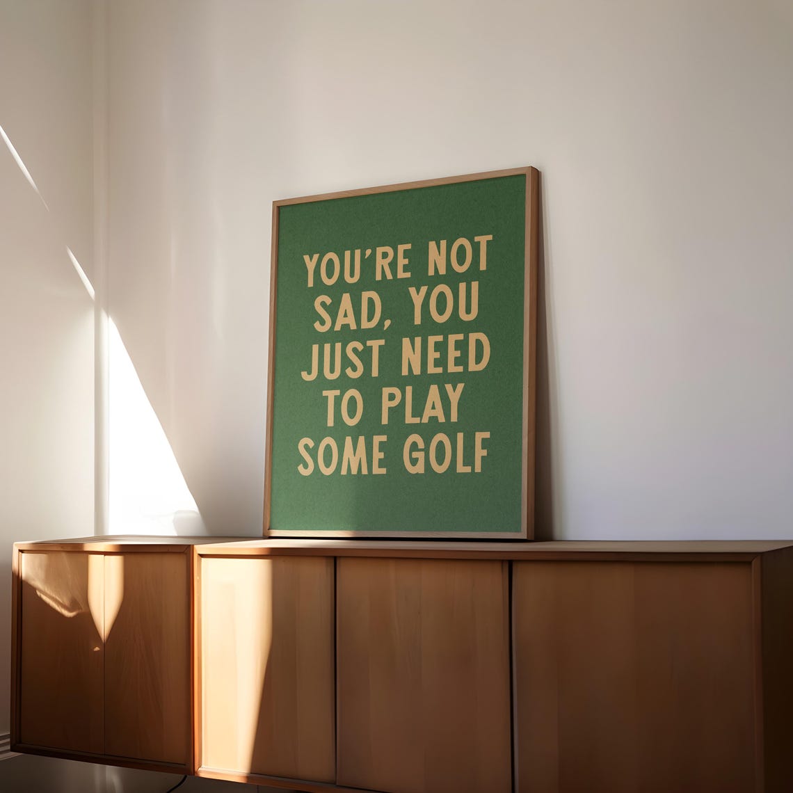 Need To Play Some Golf Funny Quote Green Gold Golf Decor Wall Poster - Image 2