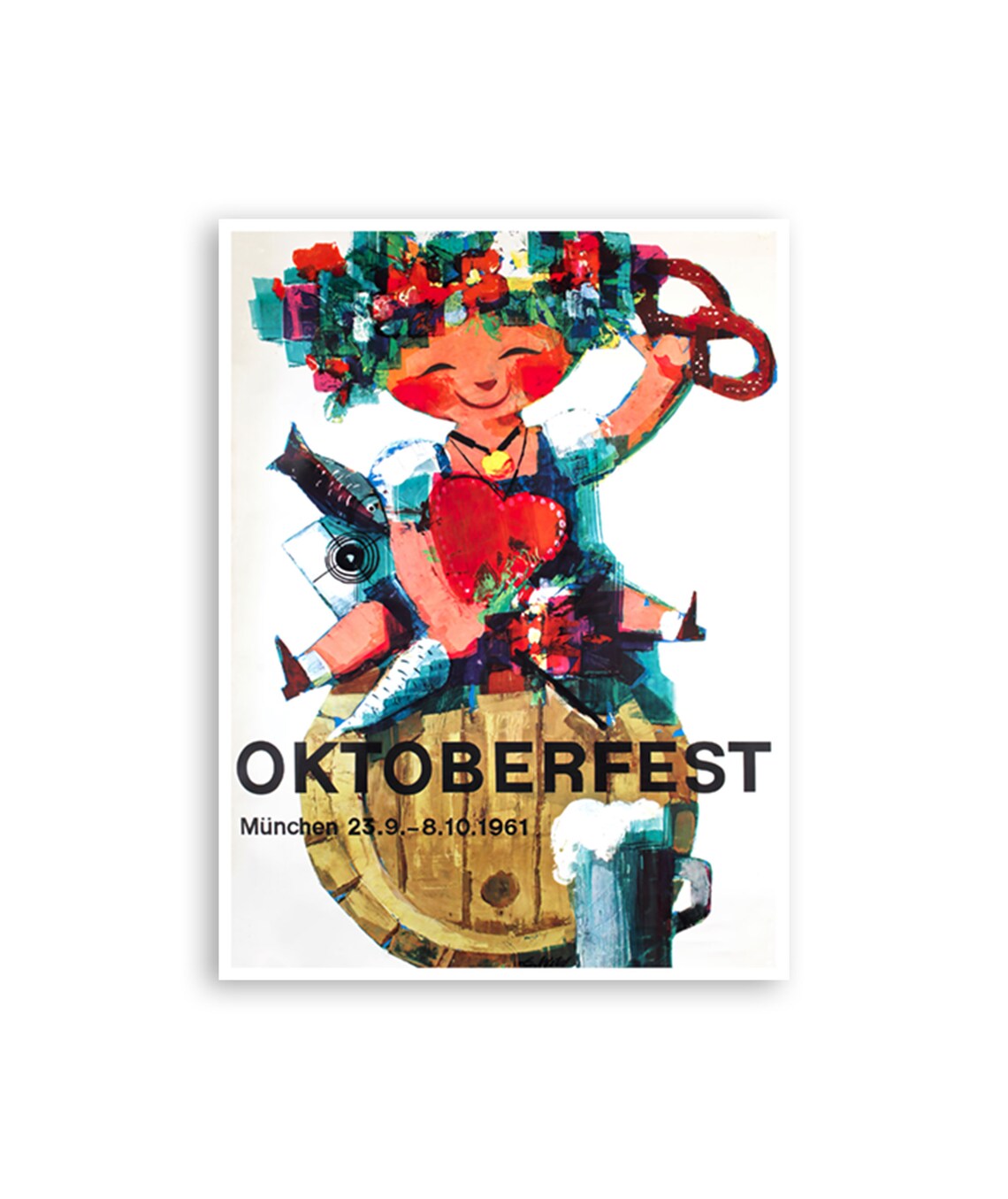 Vintage Oktoberfest Germany Travel Poster Art Print