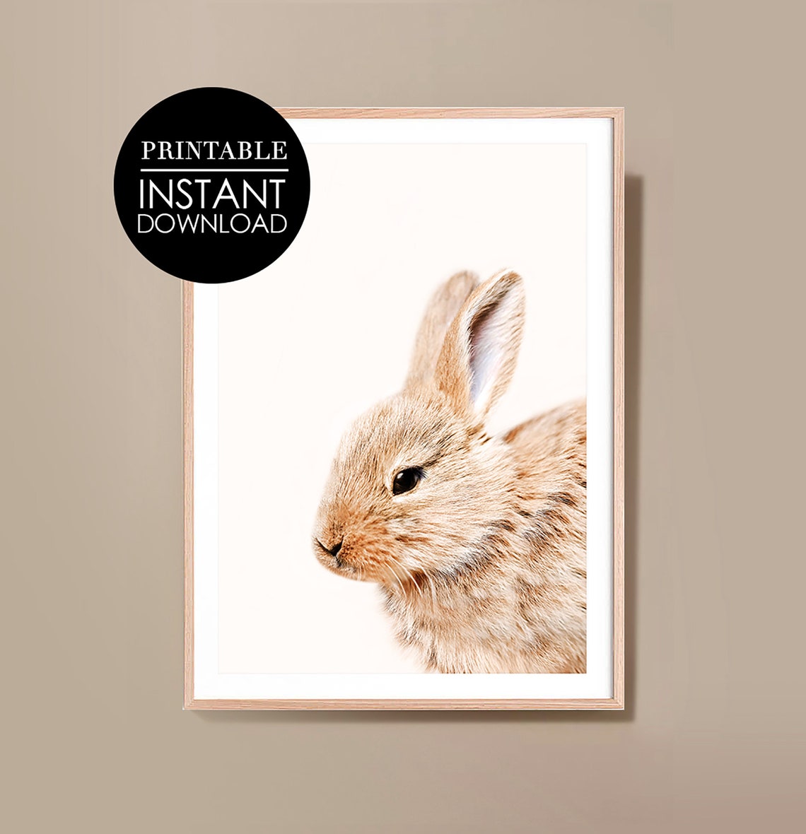 Bunny Print Rabbit Art Nursery Wall Prints Bedroom Decor