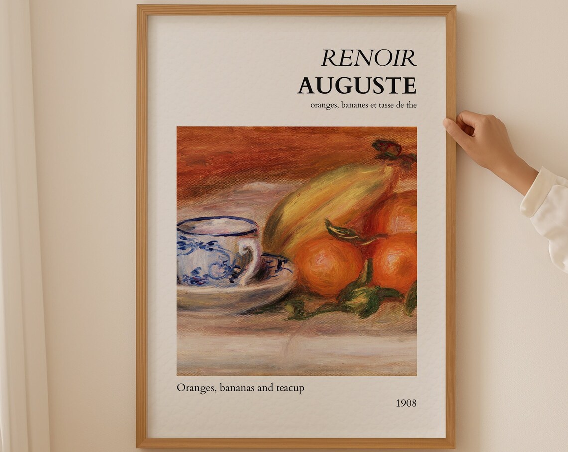 Renoir Oranges, Bananas and Teacup Art Print