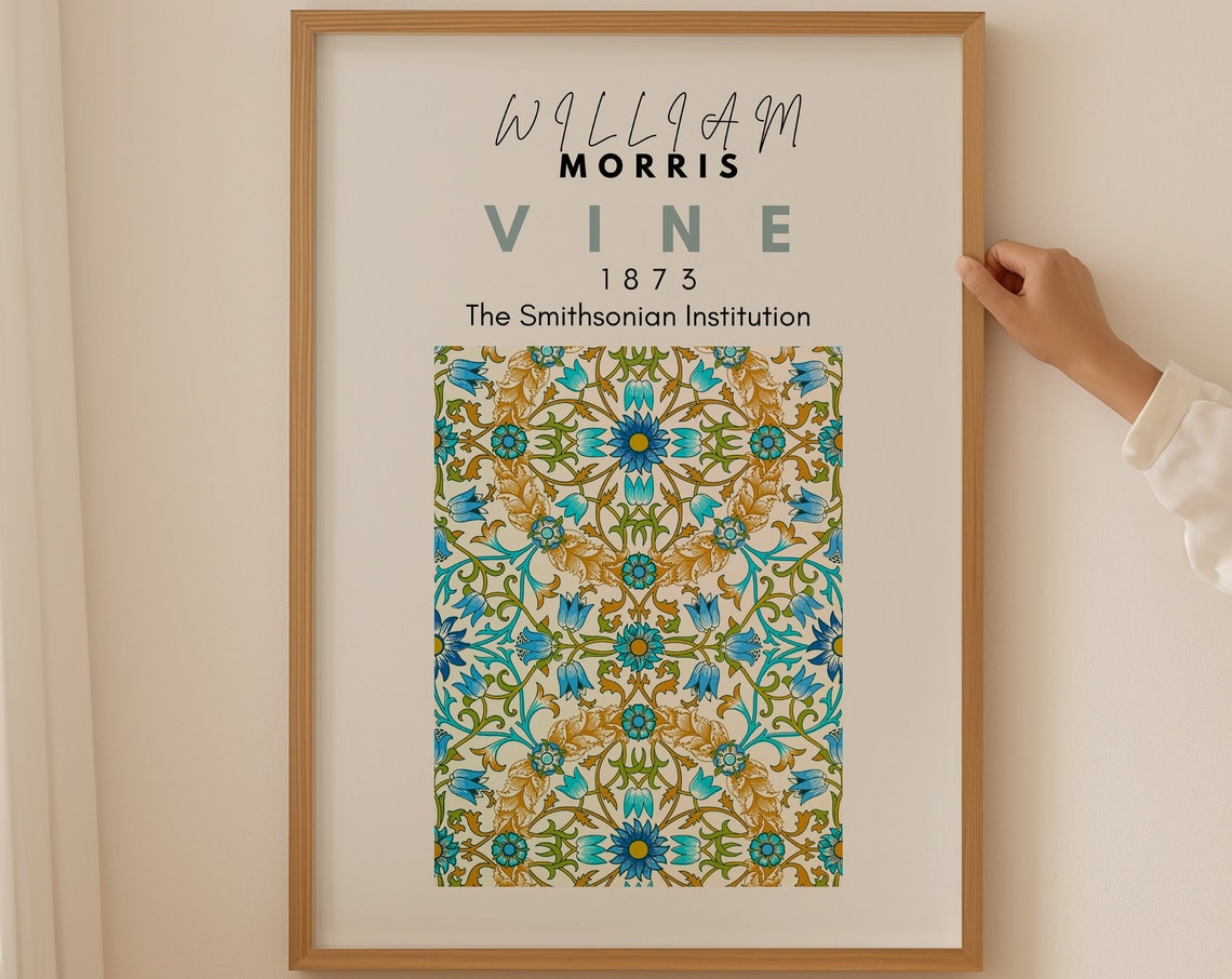 William Morris Vine 1873 Floral Tile Pattern Museum Art Poster