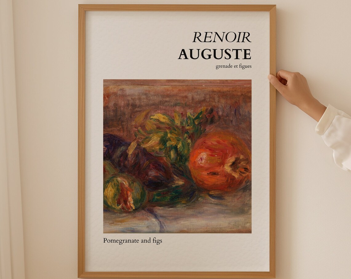 Pierre Auguste Renoir Pomegranate and Figs Still Life Art Poster