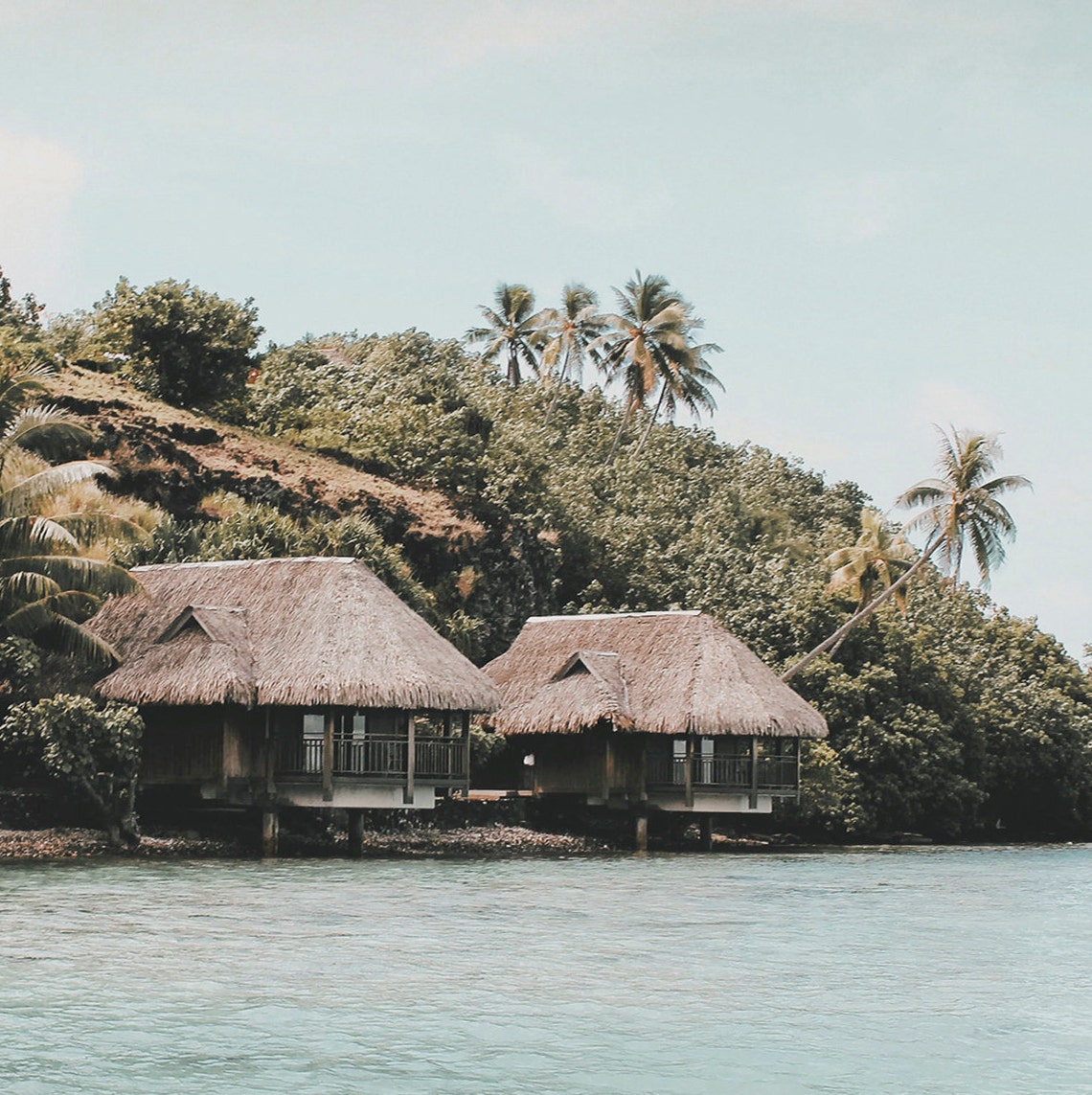 Bora Bora Overwater Bungalows Turquoise Lagoon Island Travel Poster - Image 2