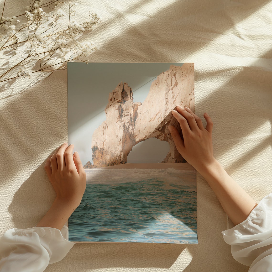 El Arco Cabo San Lucas Natural Stone Arch Turquoise Waves Poster - Image 3