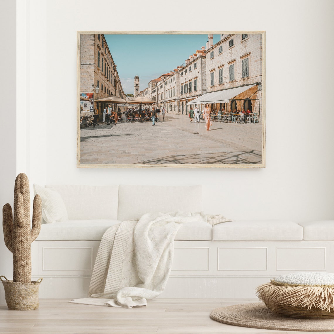 Dubrovnik Stradun Main Street Cafes Old Town Croatia Summer Poster - Image 2