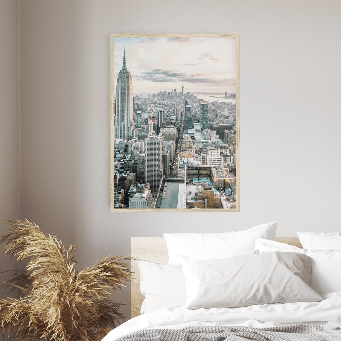 New York City Skyline, Pastel Sky Art Print - Image 3