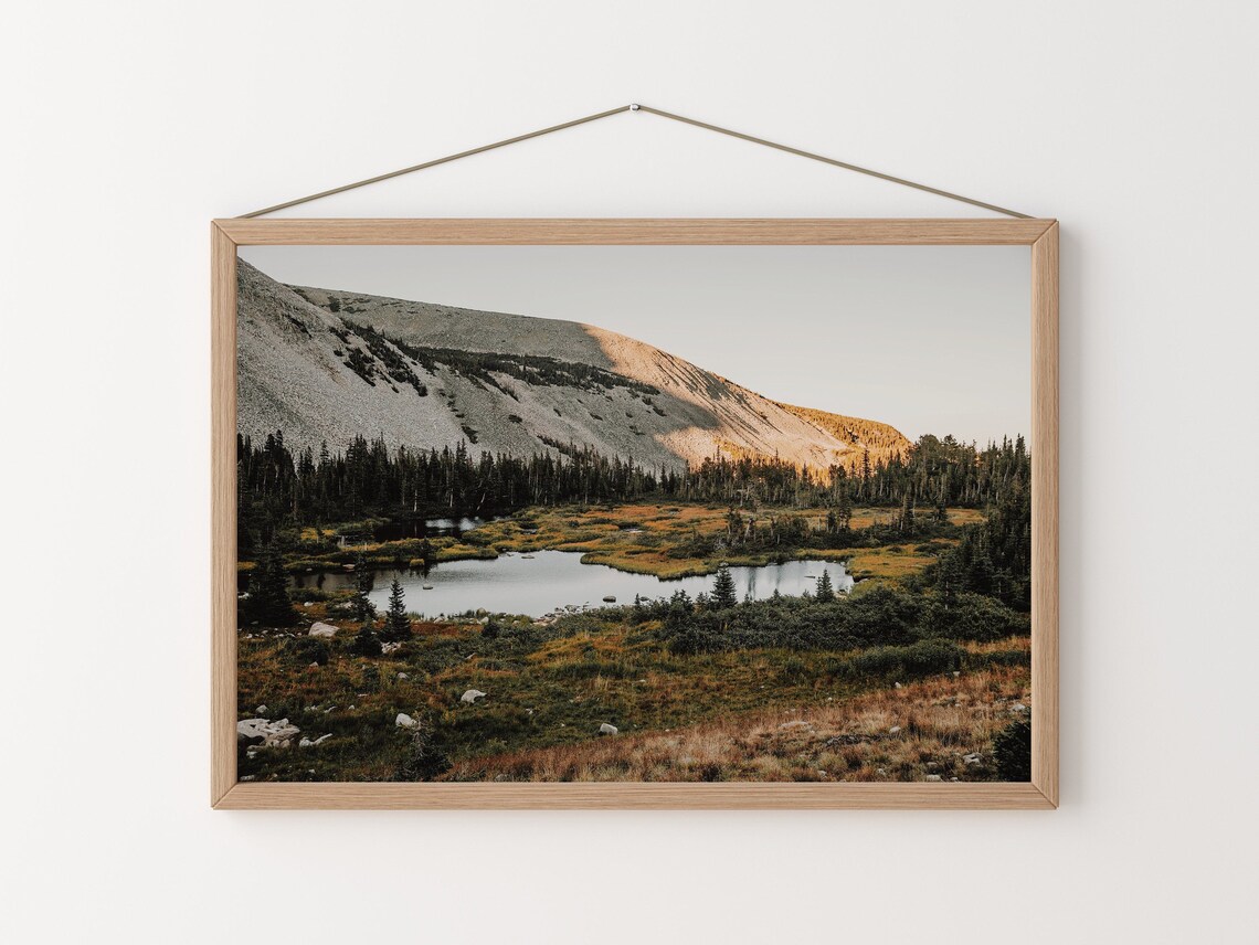 Mountain Lake Landscape Photography Art Print, Colorado - Image 2