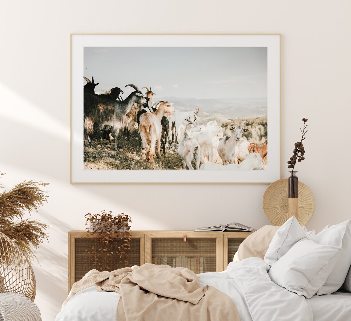 Goat Farmhouse Wall Art Print, Argentina Desert - Image 3